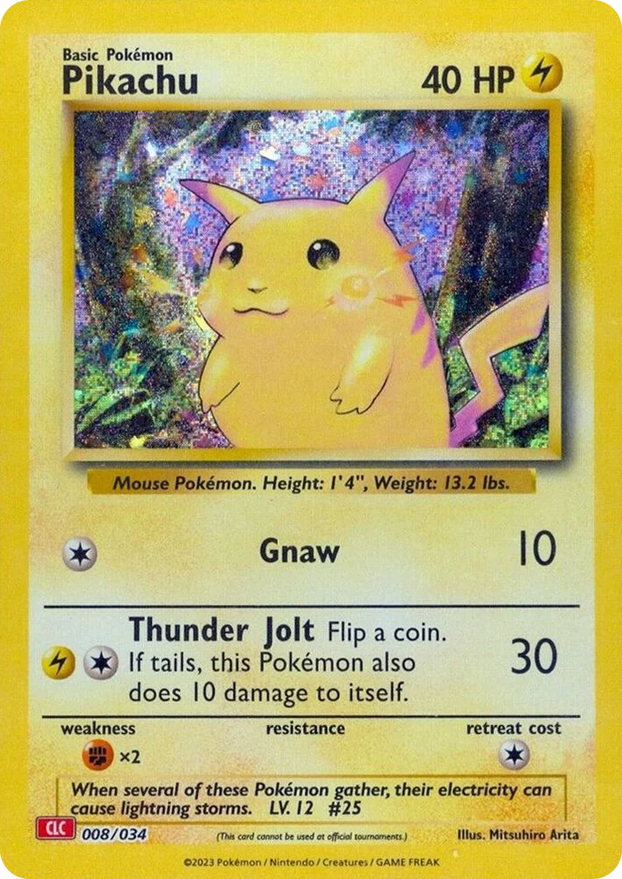 0008 Pikachu Classic Collection Trading Card Game Classic