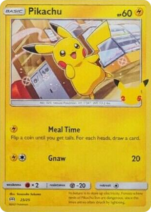 0025 Pikachu Promo McDonald's 25th Anniversary Promos