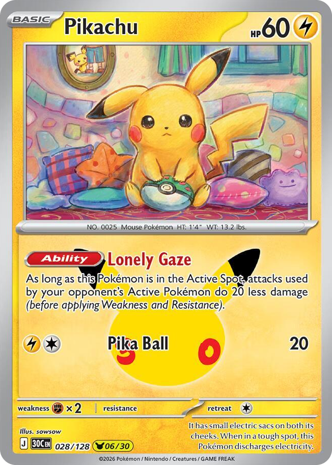 Pikachu #28 None - 30th Celebration Pokemon card