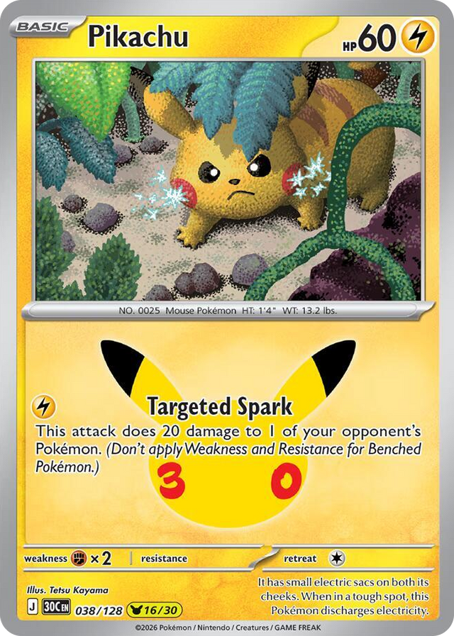 0038 Pikachu None 30th Celebration