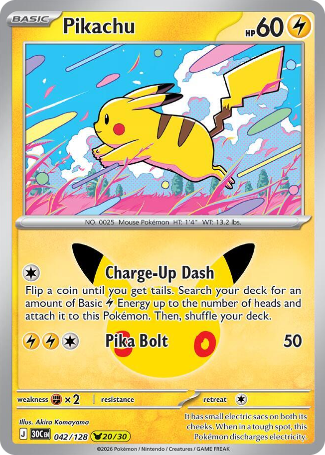 Pikachu #42 None - 30th Celebration Pokemon card