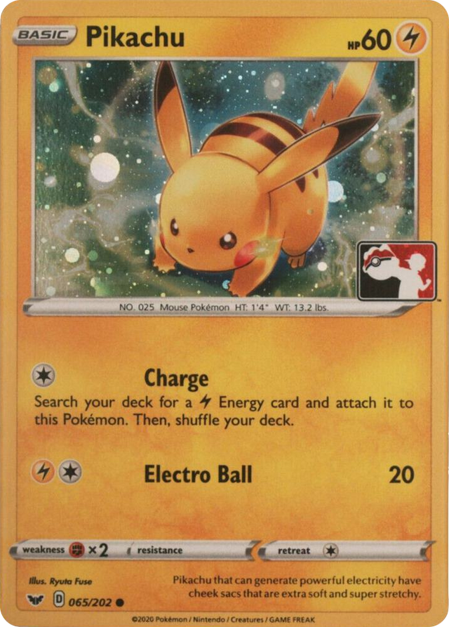 0065 Pikachu - 065/202 (Cosmos Holo) Promo League & Championship Cards