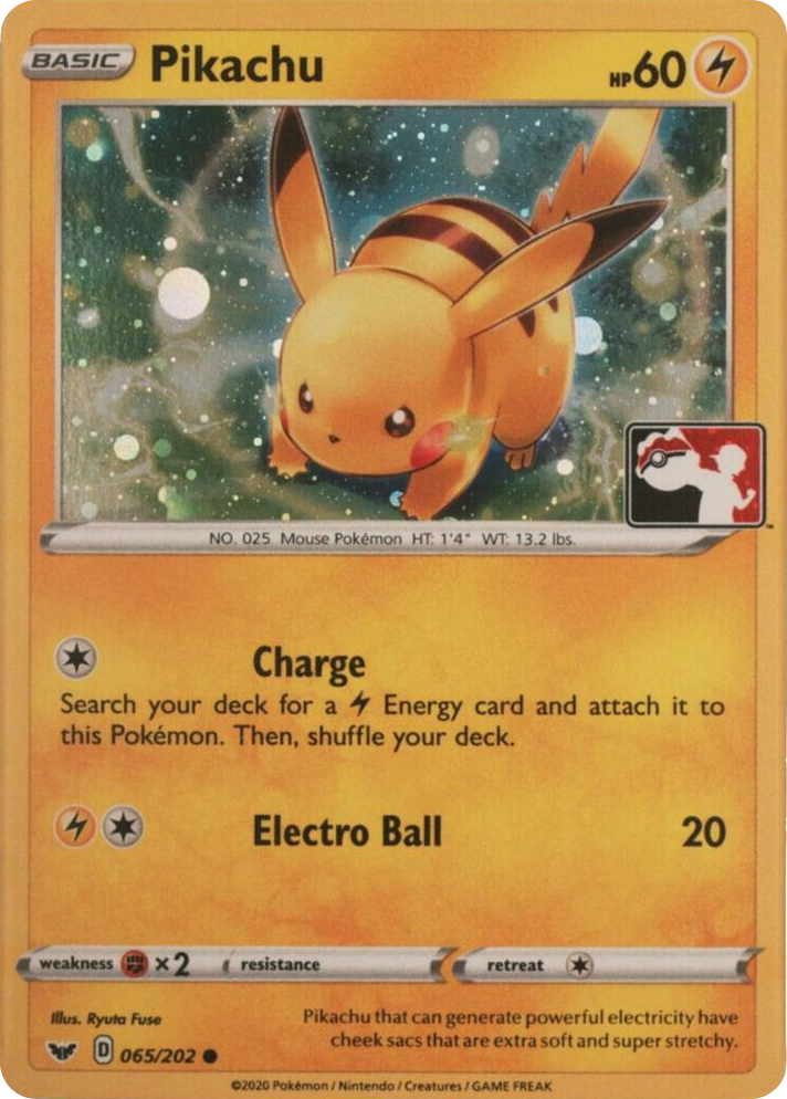0065 Pikachu - 065/202 (Cosmos Holo) Promo League & Championship Cards