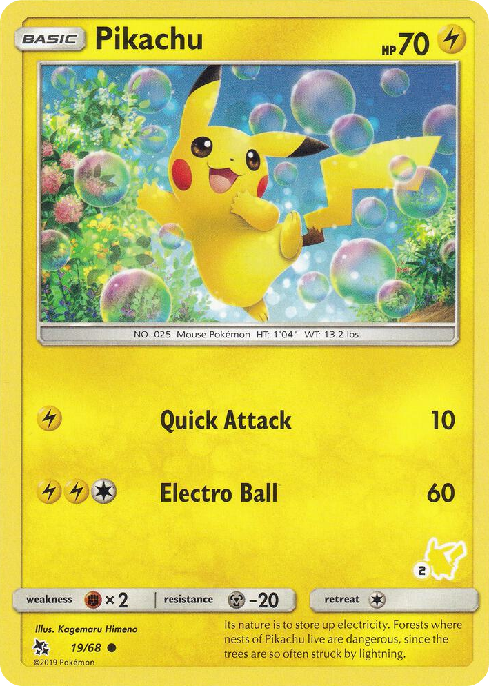 0019 Pikachu - 19/68 (#2 Pikachu Stamped) Promo Battle Academy