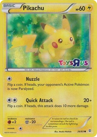 0026 Pikachu - 26/83 (Toys R Us) Promo Miscellaneous Cards & Products