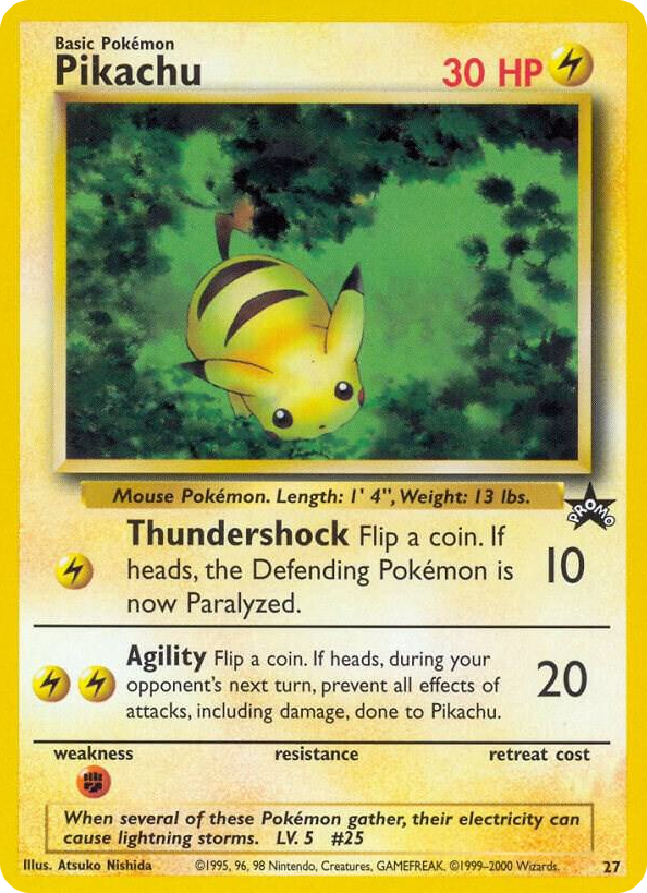 0027 Pikachu (27) Promo WoTC Promo