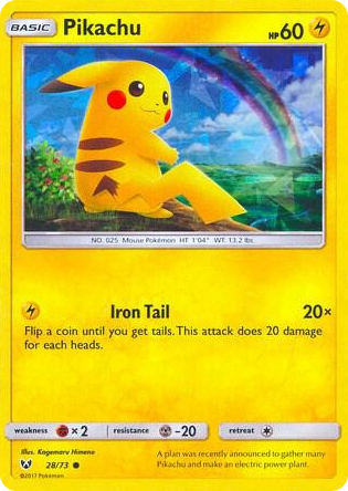 0028 Pikachu - 28/73 (Cracked Ice Holo) Common Deck Exclusives
