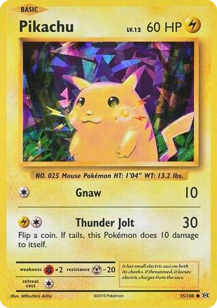 0035 Pikachu - 35/108 (Cracked Ice Holo) Holo Rare Deck Exclusives
