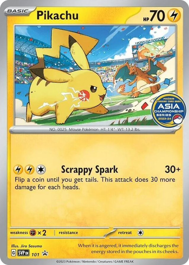 0101 Pikachu (Asia Championship Series 23-24) Promo Scarlet & Violet Promo Cards