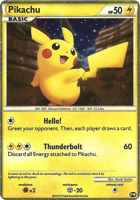 PW001 Pikachu (English) Promo Pikachu World Collection Promos