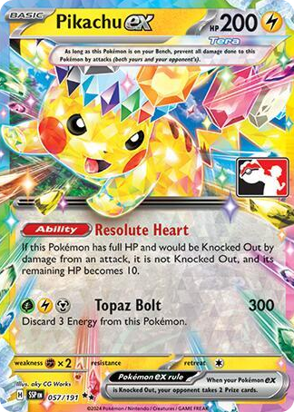 0057 Pikachu ex Double Rare Prize Pack Series Cards
