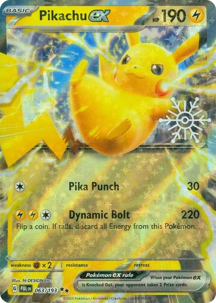 0063 Pikachu ex (Holiday Calendar) Double Rare Miscellaneous Cards & Products