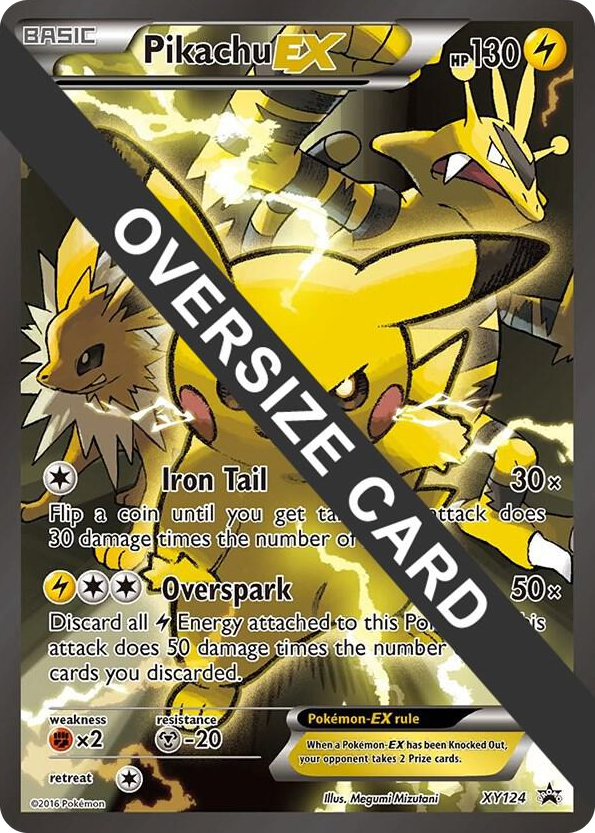 XY124 Pikachu EX - XY124 Promo Jumbo Cards