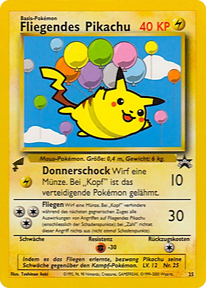0025 Pikachu (Flying) Promo Pikachu World Collection Promos
