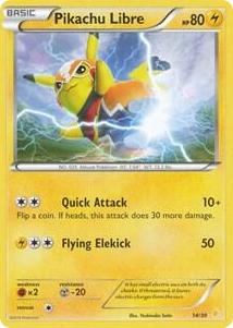 0014 Pikachu Libre (14 - Non-Holo) Common XY Trainer Kit: Pikachu Libre & Suicune