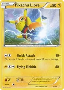 0014 Pikachu Libre (14 - Non-Holo) Common XY Trainer Kit: Pikachu Libre & Suicune