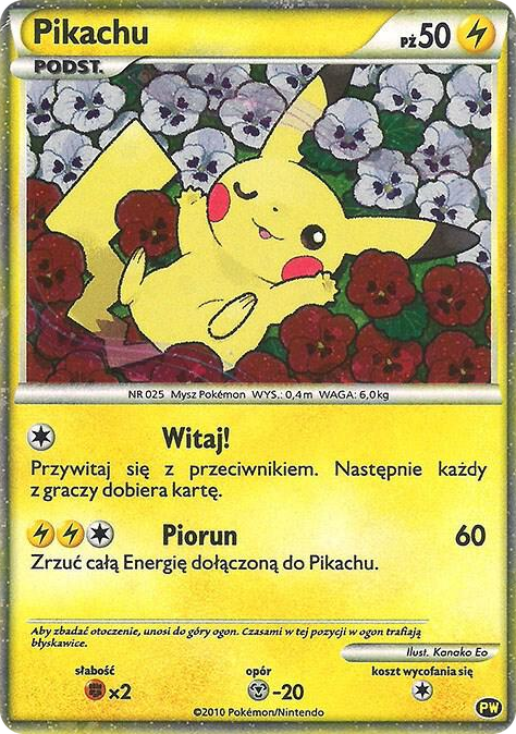 PW008 Pikachu (Polish) Promo Pikachu World Collection Promos