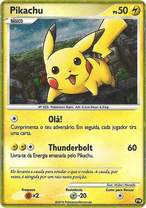 PW009 Pikachu (Portuguese) Promo Pikachu World Collection Promos
