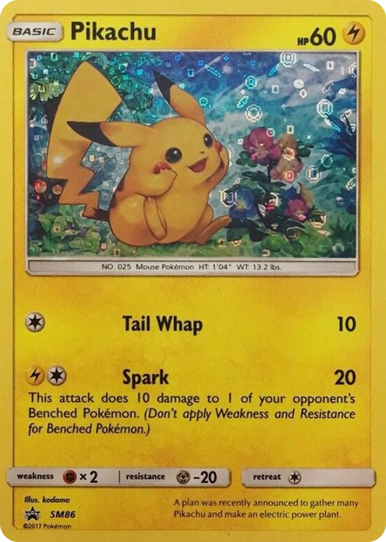 SM086 Pikachu - SM86 (General Mills Promo) Promo Miscellaneous Cards & Products