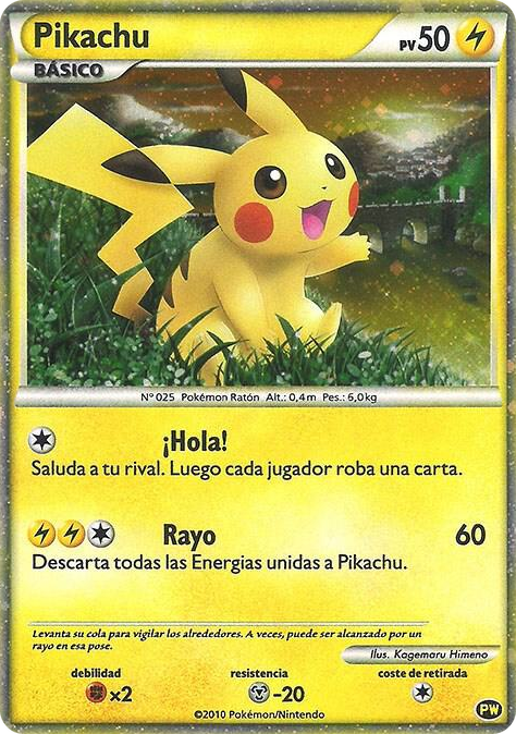 PW004 Pikachu (Spanish) Promo Pikachu World Collection Promos