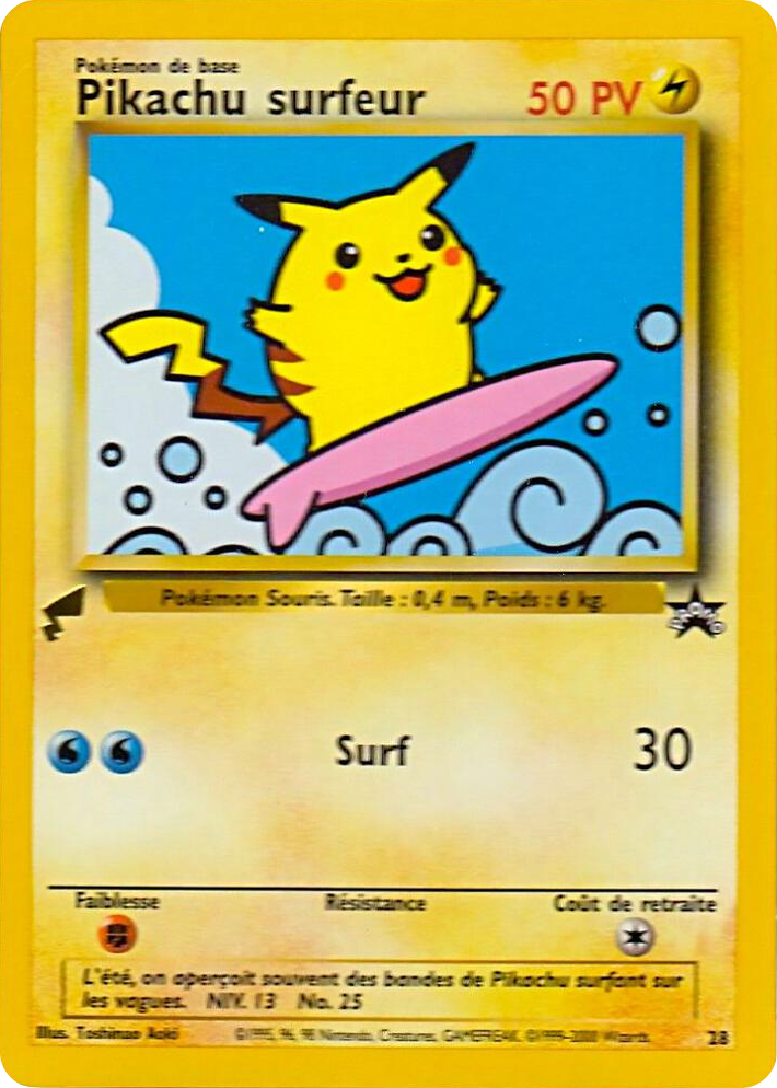 0028 Pikachu (Surfing) Promo Pikachu World Collection Promos