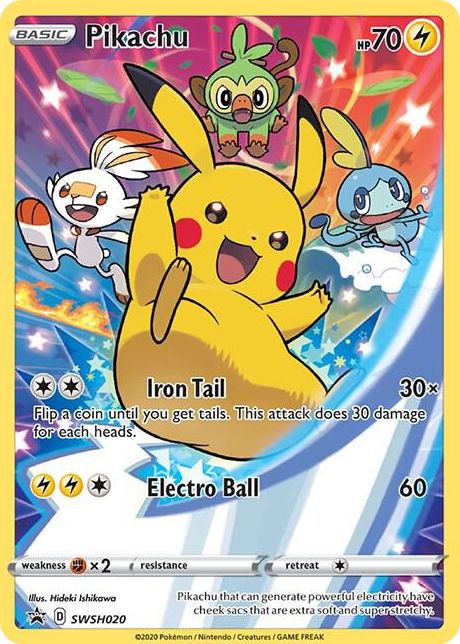 0020 Pikachu - SWSH020 Promo Sword & Shield Promo Cards