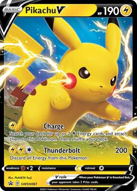 0061 Pikachu V - SWSH061 Promo Sword & Shield Promo Cards