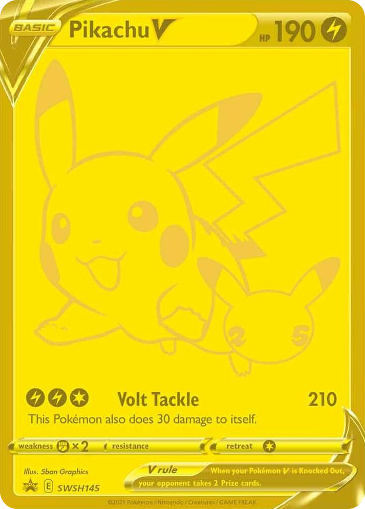 0145 Pikachu V - SWSH145 Promo Sword & Shield Promo Cards