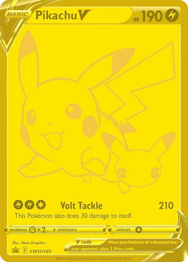 0145 Pikachu V - SWSH145 Promo Sword & Shield Promo Cards