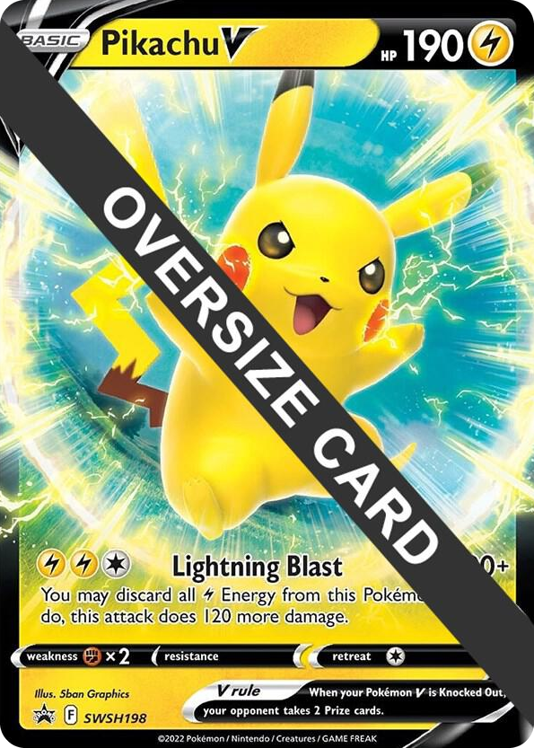 0198 Pikachu V - SWSH198 Promo Jumbo Cards