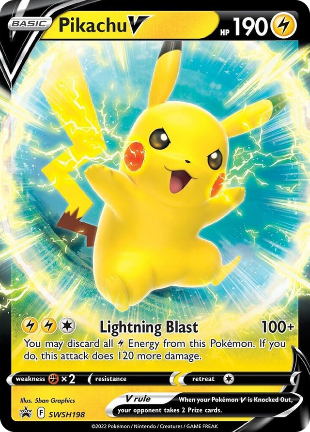 0198 Pikachu V - SWSH198 Promo Sword & Shield Promo Cards