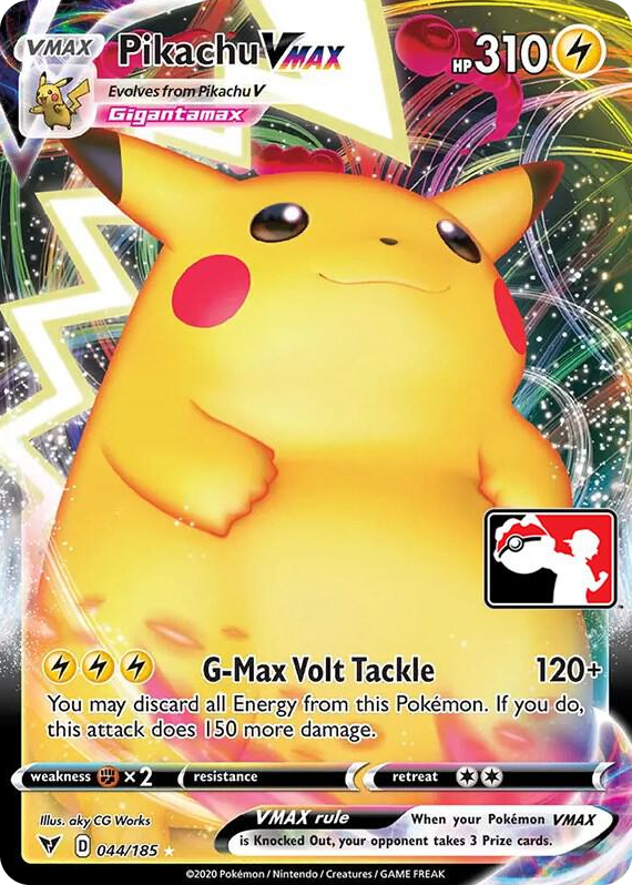 0044 Pikachu VMAX Ultra Rare Prize Pack Series Cards