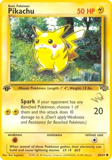0060 Pikachu [W Stamped] Promo WoTC Promo