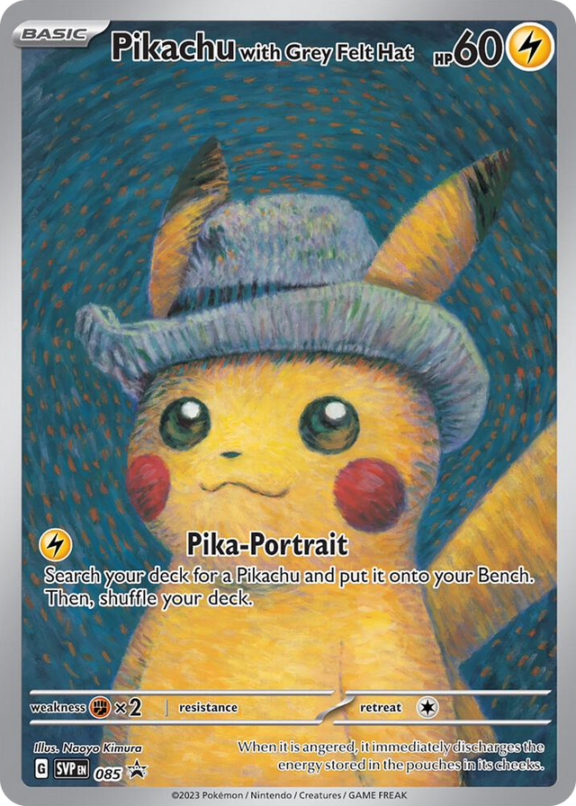 0085 Pikachu with Grey Felt Hat Promo Scarlet & Violet Promo Cards