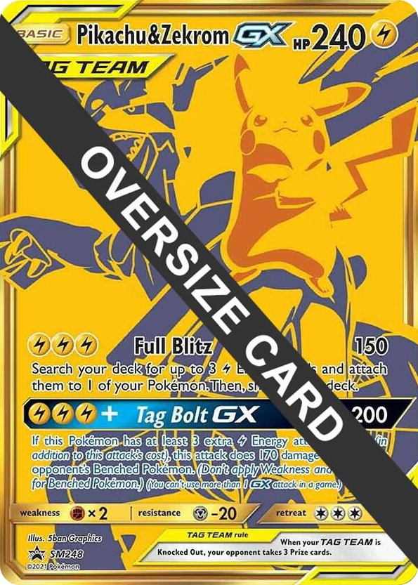SM248 Pikachu & Zekrom GX - SM248 Promo Jumbo Cards