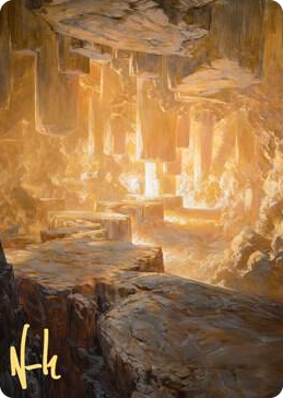 0028 Pillarverge Pathway Art Card (Gold-Stamped Signature) S Art Series: Zendikar Rising