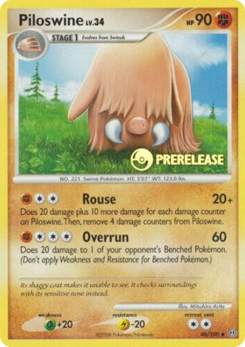 0046 Piloswine - 46/100 (Prerelease) Promo Nintendo Promos