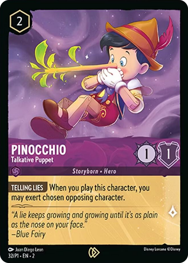0032 Pinocchio - Talkative Puppet Promo Disney Lorcana Promo Cards