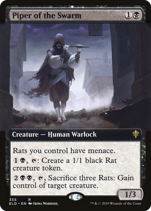 0355 Piper of the Swarm (Extended Art) R Throne of Eldraine