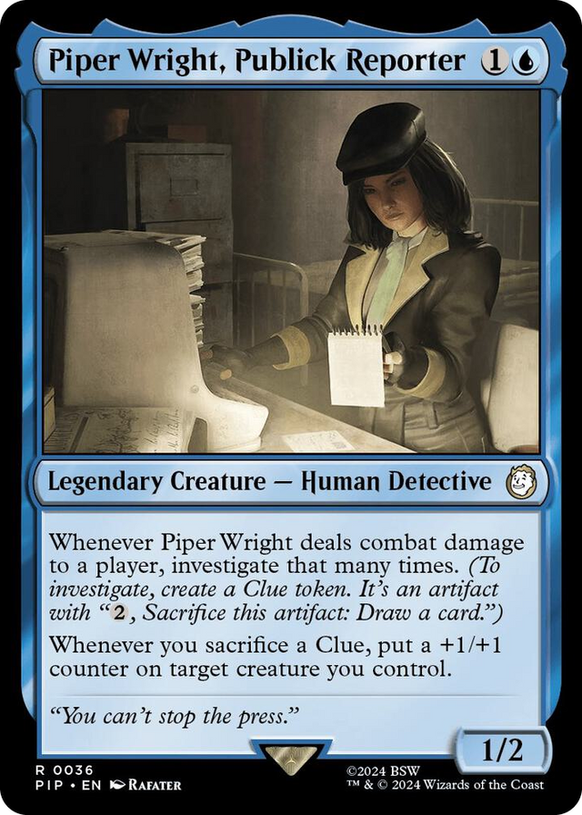 0036 Piper Wright, Publick Reporter R Universes Beyond: Fallout