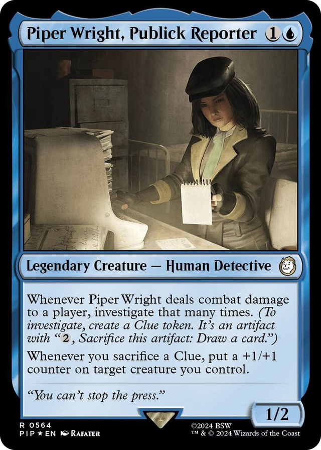 0564 Piper Wright, Publick Reporter (Surge Foil) R Universes Beyond: Fallout