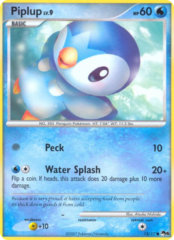 0015 Piplup Common POP Series 6