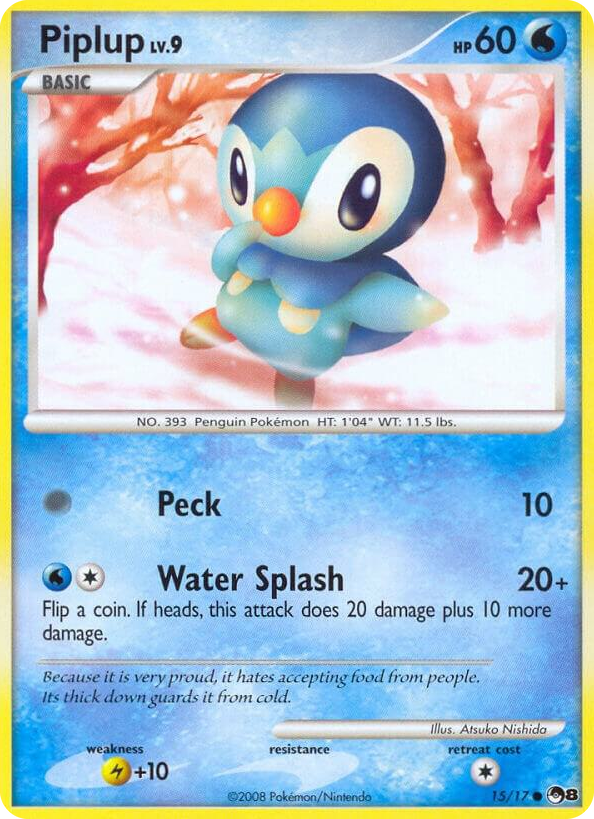 0015 Piplup Common POP Series 8