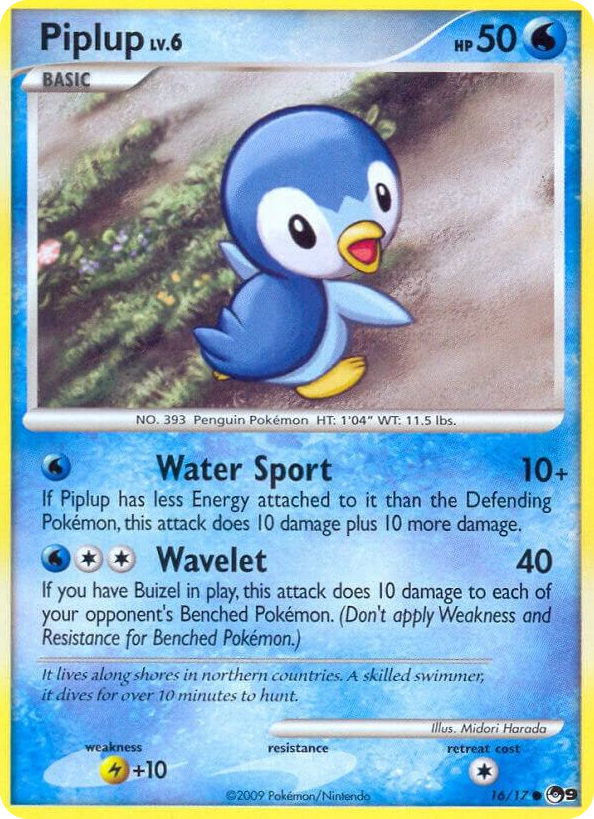 0016 Piplup Common POP Series 9