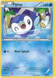 0016 Piplup Common XY Trainer Kit: Pikachu Libre & Suicune
