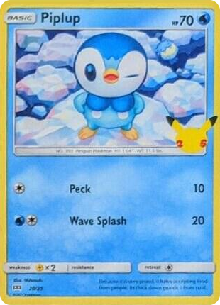 0020 Piplup Promo McDonald's 25th Anniversary Promos