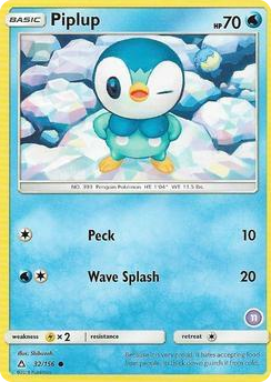 0032 Piplup (11) Common SM Trainer Kit: Alolan Sandslash & Alolan Ninetales