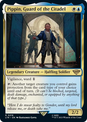 0218 Pippin, Guard of the Citadel R Universes Beyond: The Lord of the Rings: Tales of Middle-earth