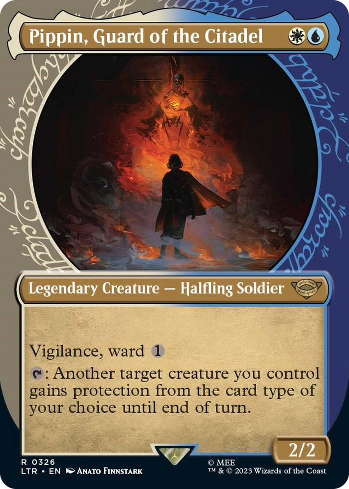 Pippin, Guard of the Citadel (Showcase) #326 R - Universes Beyond: The Lord of the Rings: Tales of Middle-earth Pokemon card