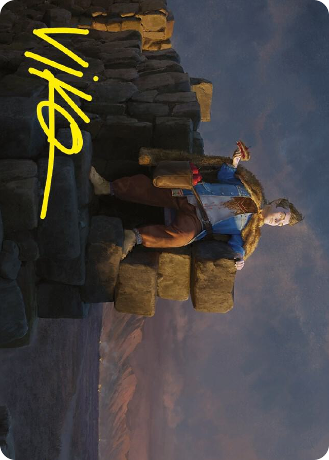 Pippin, Warden of Isengard Art Card (Gold-Stamped Signature) #66 S - Art Series: Universes Beyond: The Lord of the Rings: Tales of Middle-earth Pokemon card